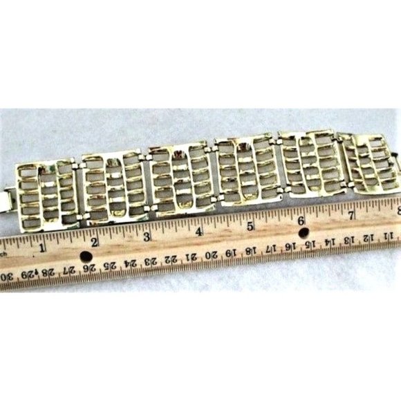 Vintage Wide Bracelet 1960's Mid-Century Jewelry - Picture 5 of 5